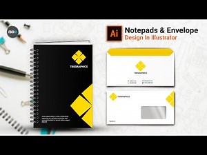 How to Design Notepad & Envelope in Adobe Illustrator |Adobe Illustrator stationery design| Pt. 2