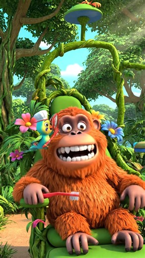 藍 JUNGLE DENTIST COMEDY! The Bird Who Brushed Too Hard! Get ready to...