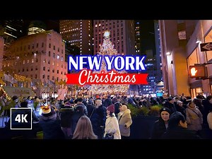 NEW YORK Christmas Joy 2025 Holiday Season in Manhattan - Walking Tour 4K