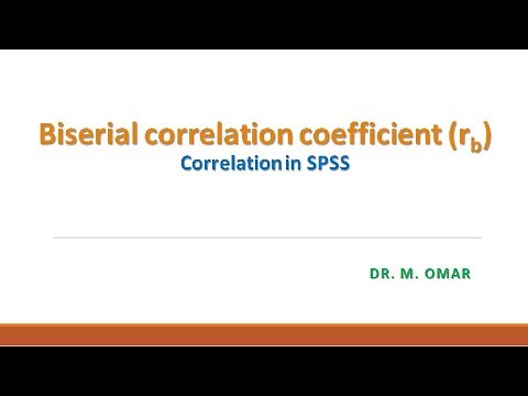 Biserial correlation coefficient in SPSS presentation and tutorial