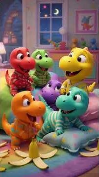 🦖10 Little Dinosaurs Jumping on the Bed! 🛏️ |