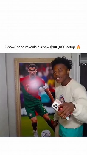Speedy🚀 on Instagram: "IShowSpeed, the popular YouTube streamer, recently unveiled his new gaming setup, reportedly valued at $100,000. This setup reflects his passions for both football and the anime series "One Piece." Key Features of IShowSpeed's New Setup: Thematic Design: The room features a Cristiano Ronaldo-inspired entrance and "One Piece" motifs, including Luffy imagery and the Straw Hat Pirates logo. Custom Desk: A desk designed to resemble Luffy's enlarged "Gum-Gum" fist from "One Pi
