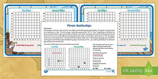 Pirate Themed Battleship Activity