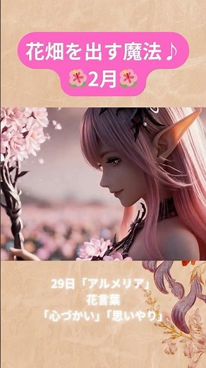 【ai擬人化】2月誕生花🌸花畑を出す魔法♪（２８～２９日）