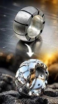 Making Silver Cushion Pattern Ring With Diamond | Handmade Silver Jewelry Process