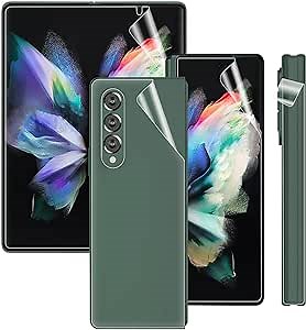 Amazon.com: Corefyco Direct Galaxy Z Fold 3 Screen Protector, [1SET 3PCS] HD Full Covered Outer + Inner TPU Soft Film Back Cover Flexible Protector for Samsung 5G[Bubble Free][Simple Installation] : Electronics