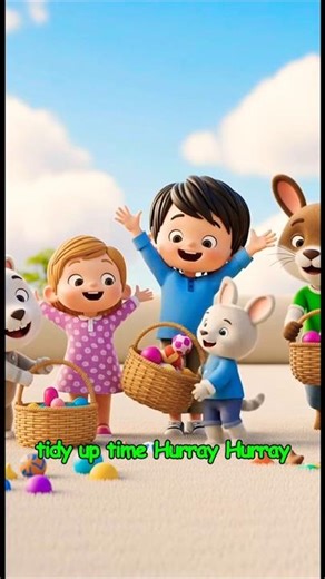 ✨ Tidy Up Time! Hurray, Hurray! ✨ |Nursery Rhymes kid| Kidseducatio #kidshort #childre #toddlersongs