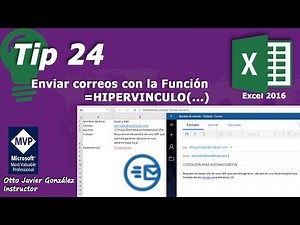Tip 24. Enviar correos con la Función HIPERVINCULO | Excel 2016