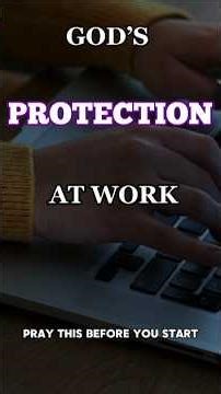 Short Prayer for God’s Protection at Work