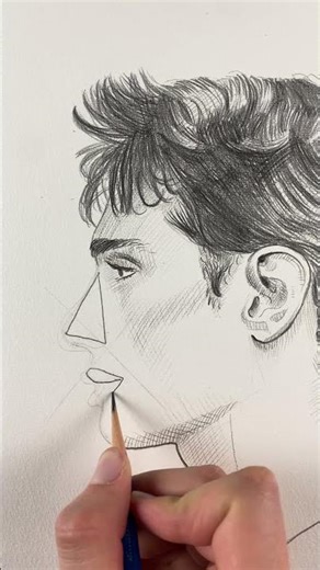 Simple Way To Draw Faceprofile #drawingtutorial #realism #howtodraw