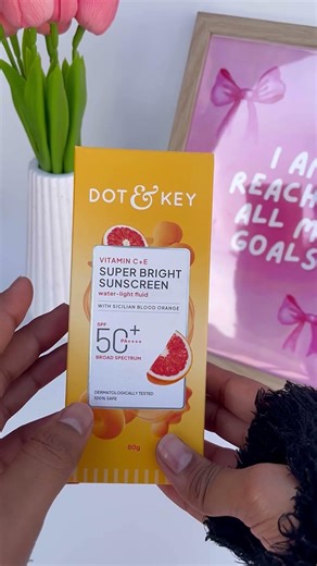 Hydrate. Brighten. Glow. ✨Vitamin C + E giving my skin that sunshine glow#skincare#dot&key#sunscreen