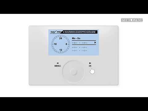 STIEBEL ELTRON Wärmepumpe: Einstellen des Warmwasserprogramms