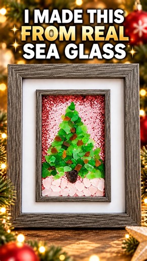 I Made a Christmas Tree From Real Sea Glass! 🎄🌊 | Handmade Art
