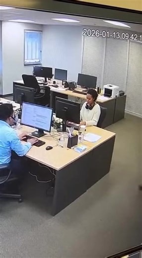 Office CCTV catches a quiet workday from above 📹💼 #OfficeCCTV #SecurityCam #WorkplaceView #SurveillanceStyle #WideAngle