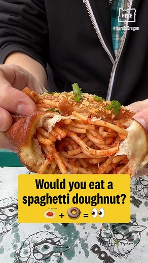 Portland has a long relationship with weird donuts. And that relationship continues to this day with Doe Donuts' seasonal creation: the spaghetti and garlic bread doughnut. “This month, we have a spaghetti doughnut that has a garlic topping,” owner Crystal Held said. “It’s a bread crumb garlic topping that we toast in-house and we put some nice fresh parsley on there.” The spaghetti doughnut isn’t new to Doe Donuts, but they keep bringing it back due to popular demand as one of their seasonal se
