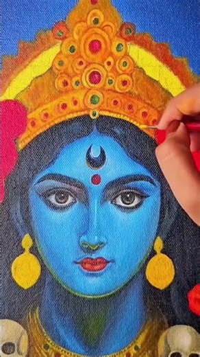 part2 of Durga maa🎨🖌️painting #artistkhushigoyal08#trending #shorts#art#painting#durga