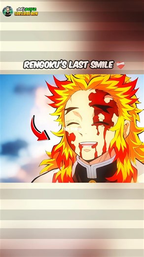 Last smile of GOAT rengoku 🥹🔥 Demon slayer #demonslayer