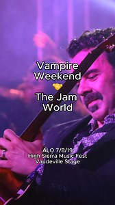 Fun to see Vampire Weekend diving deeper into the Jam scene with Dead and Twiddle covers recently. We had fun teasing their “Harmony Hall” back in 2019 on the Vaudeville Stage at High Sierra Music Festival during our “Maria” set closer. 7/6/19 Pics by Alan Sheckter & Michael Pegram #vampireweekend #jam | ALO