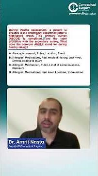 AMPL in Secondary Survey | Must-Know Trauma Concept for NEET PG | Dr. Amrit Nasta