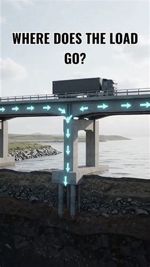 How Does a Bridge Beam Carry Heavy Loads? 🤯🏗️ #shorts #viral
