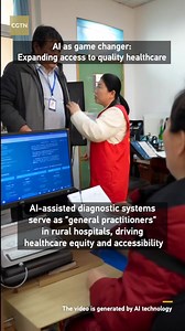 1K views | China's AI push sparks innovative new applications in healthcare Struggling with long waits for complex and intimidating medical visits? #AI is here to revolutionize your healthcare experience. From smart diagnostics to precise treatments, technology is making health management more accessible than ever. Click the video to unlock the AI health assistant. (The video is generated by AI technology) | CGTN Global Business | Facebook
