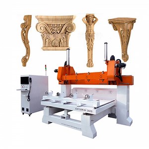 [Hot Item] 5axis Multi-Spindle/Multi-Head Wood Making Router for for 3D Small Statues, Figures, Sculptures, 360 Degree Human Body