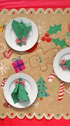 43K views · 258 reactions | This is such a fun Christmas craft to do with the kids. Grab a big piece of kraft paper and let them draw Christmas pictures all over, then use it as your tablecloth for Christmas dinner. These paint sticks made it stress-free, mess-free and super fun! #ChristmasCraftsForKids #kidscrafts | The Craft Patch | Facebook