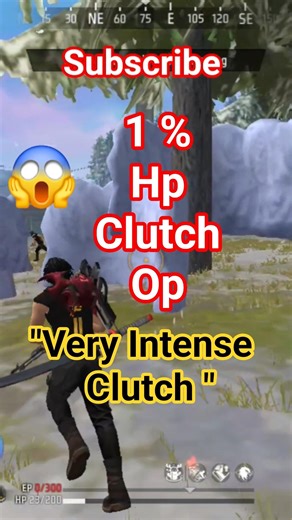"Very Intense Clutch" 1% Hp 😱 || #freefire #shorts #ffclutch ##ffshorts #freefireclutch #ytshorts