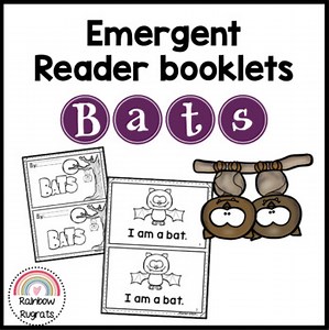 Bats Emergent Readers printable booklets and Bat lifecycle Poster