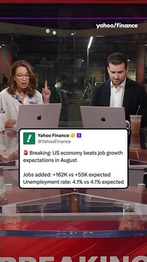 🚨 Breaking: US economy beats job growth expectations in August.