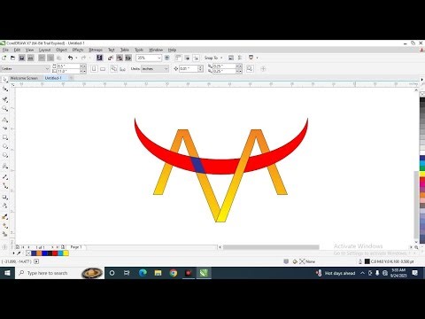AAM logo design in corel draw. Corel draw tutorial