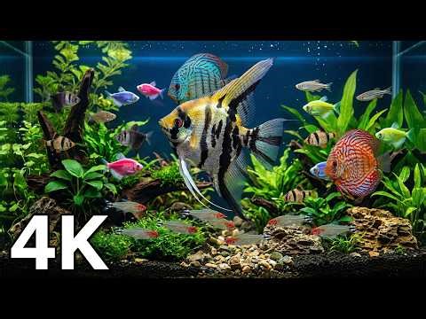Relaxing Fish Tank + Piano 🎹 Calm Aquarium for Sleep & Focus