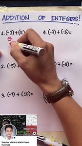 Addition of Integers (TECHNIQUES)‼️😱🥰 #teachermariomathtutorials #viralvideos #mathematics #mathtutor #mathtricks #highschoolmath #mathhelp | Math Teacher Mario