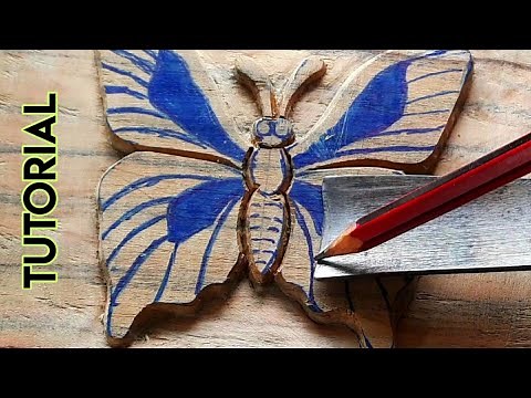Butterfly carving tutorial|UP wood art