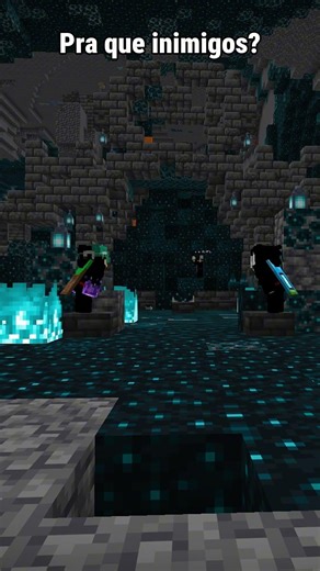 Pra que inimigos? #minecraft #mememinecraft #humorvibes #shortsminecraft