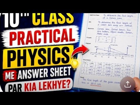 10th Class Physics Practical 2026||Board par Answer sheet me Kia likhye||Time Table in Practical|