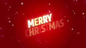 Merry Christmas Blinking Text Animation