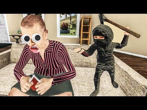 Baby Dressed Up as a Ninja to Surprise Granny! (Granny Simulator Gameplay)