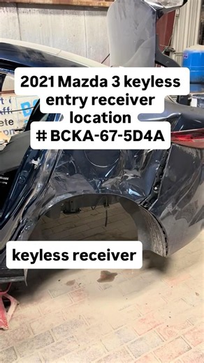 2021 Mazda 3 keyless entry receiver control module part number BCKA-67-5D4A location on car