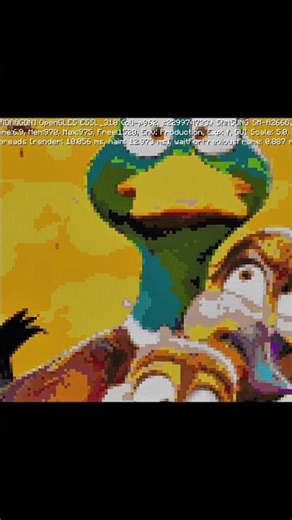 I made pixel art of the movie Migration in Minecraft