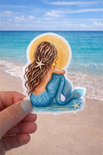Mermaid Coastal Vinyl Decal Sticker - Etsy