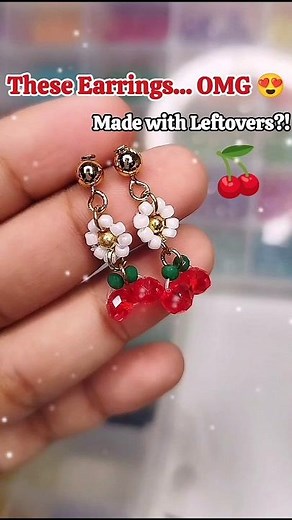 Scrap Threads into Cherry Earrings?! 🍒✨ DIY That’ll Blow Your Mind!