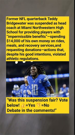Why the NFL Suspended Teddy Bridgewater From Coaching - The $14,000 Mistake