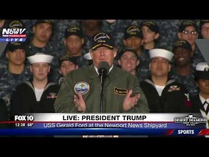 WATCH: President Trump Gives Inspiring Speech To Navy Military On USS Gerald Ford (FNN)