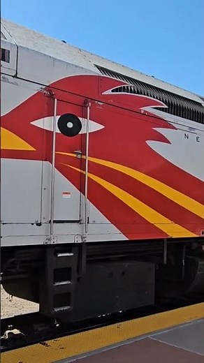 New Mexico Rail Runner Commuter train at Belen New Mexico train station 05/30/25
