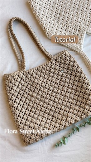 Macrame with Flora on Instagram: "My first tutorial of 2026 is a Large Tote Bag called Frame. It has a clean, minimal silhouette and a strong, structured feel. This is a bag you’ll reach for every day. The Frame Large Tote Bag tutorial is available on Patreon with subtitles available in 16 languages. It’s explained step by step and easy to follow for both beginners and experienced macrame makers. If you’re looking to make a practical large macrame bag or a design suitable for selling, this tutor