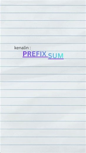 1 menit paham prefix sum