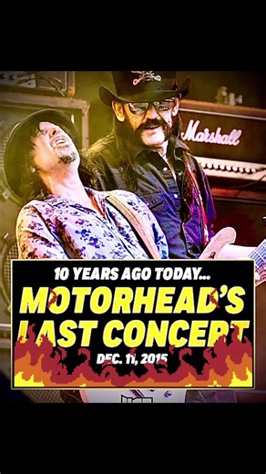 Motörhead have play their last concert about 10 years ago! Keep Lemmy & Motörhead alive, share it ♠️