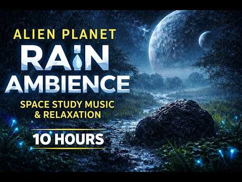 Relaxing Rain on an Alien World | Space Study Music & Relaxation – 10H