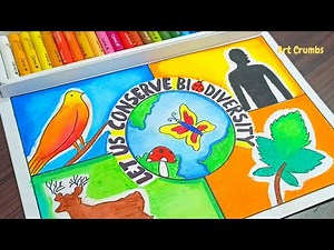 Save Nature Save Biodiversity drawing |biological diversity poster|Nature Conservation day drawing